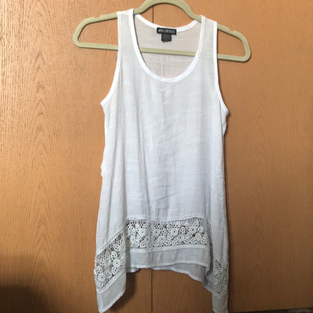 White summer blouse with flower designs